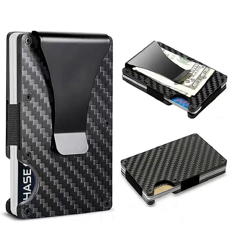 Carbon Fiber RFID-kortpung med klips