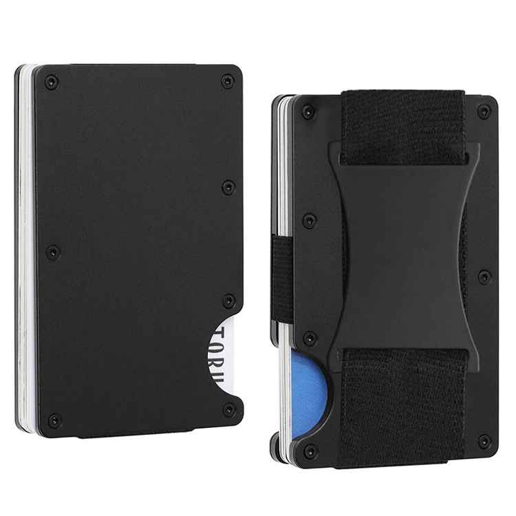 Minimalistisk RFID Cash Strap Card Holder-pung