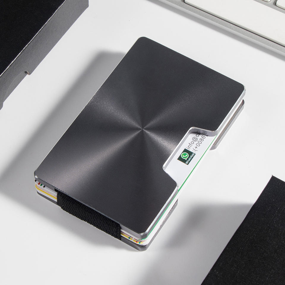 RFID-blokerende metal-kreditkortholderpung | Slank minimalistisk kortholder