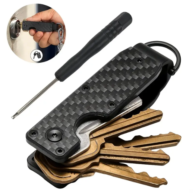 Aluminium-Tracker-Schl&uuml;sselanh&auml;nger-Geh&auml;use, schlanker, ger&auml;uschloser Halter
