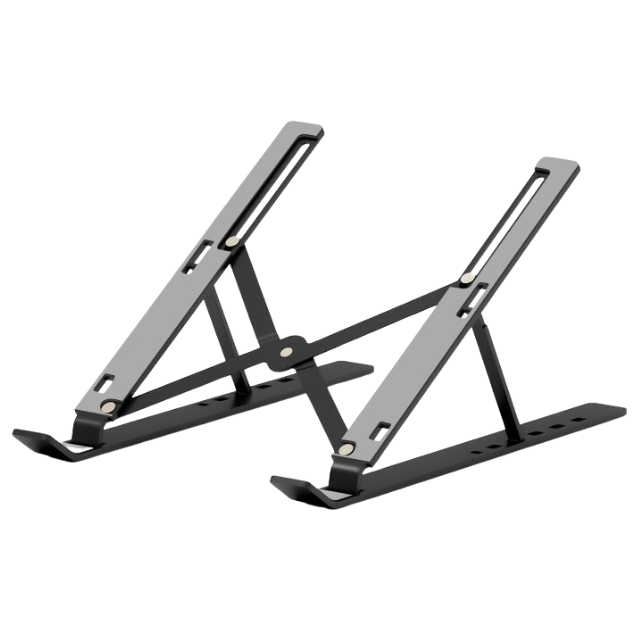 Ny 18 tommer aluminiumsholder til b&aelig;rbar computer, metalholder med k&oslash;lefunktioner, kompatibel med b&aelig;rbare og b&aelig;rbare